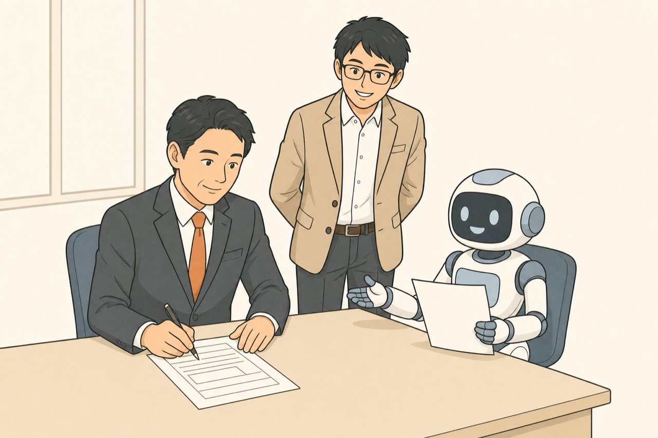 質問シートで実体験を引き出し、AIが記事に整える分業のイメージ